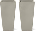 Step2 Tremont Tall Square Planter Pot, Large Outside All-Season All-Weather by Step2