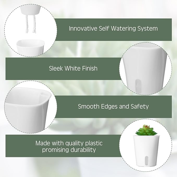 20 Pcs 3 Inch Self Watering Pots Self Watering Planters - Image 3
