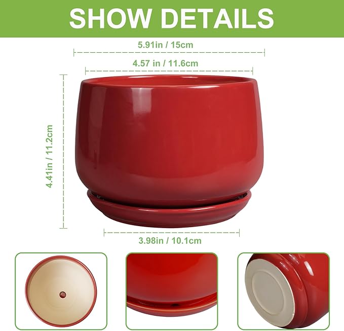 G EPGardening Ceramic Pot for Plants - Image 3