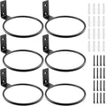 6 Pack 8 inch Flower Pot Holder Ring, Flower Pot Holder Ring Wall Mounted Set by Jiozermi