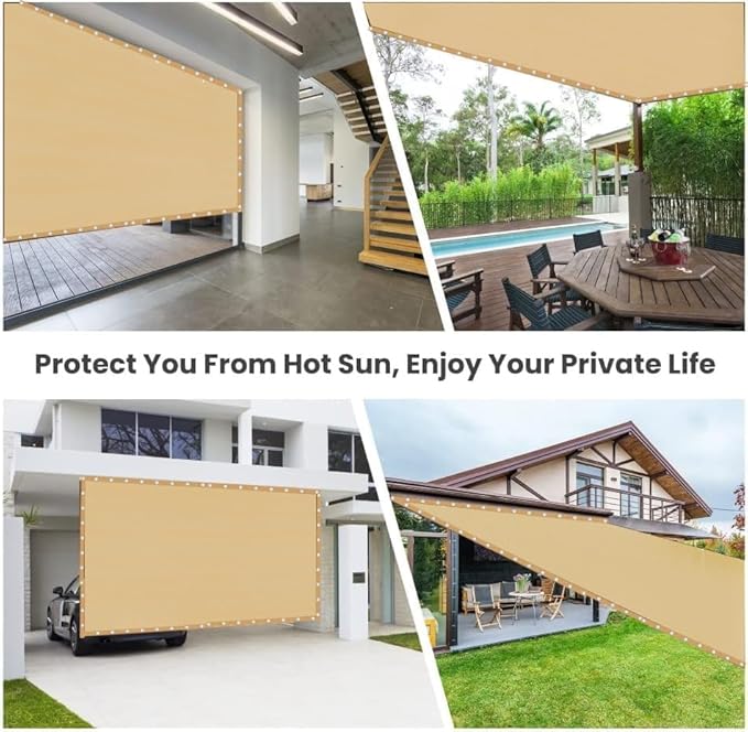 EMERIT 90% Shade Cloth Sun Shade Fabric Privacy Screen Shade Cover - Image 6