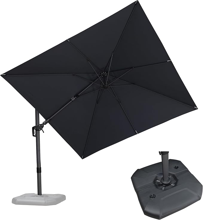 PURPLE LEAF 9.8' X 9.8' Tilting Patio Umbrella by PURPLELEAF