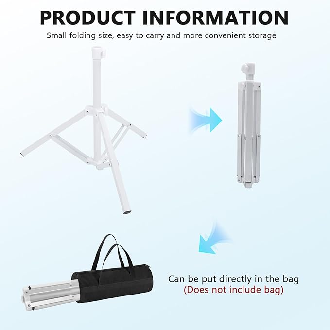 Beach Umbrella Stand Base, Portable Foldable Sun Umbrella Stand White - Image 3