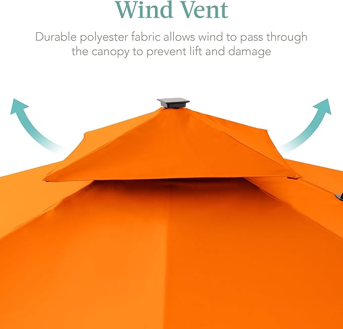 Best Choice Products 10x10ft Cantilever Patio Umbrella w/Base Included - Image 6