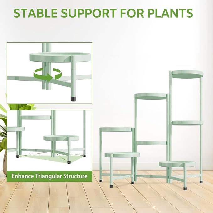 iDavosic.ly 7 Tier Large Plant Stand Indoor, 10 Inch Wide Tall Corner Metal - Image 6