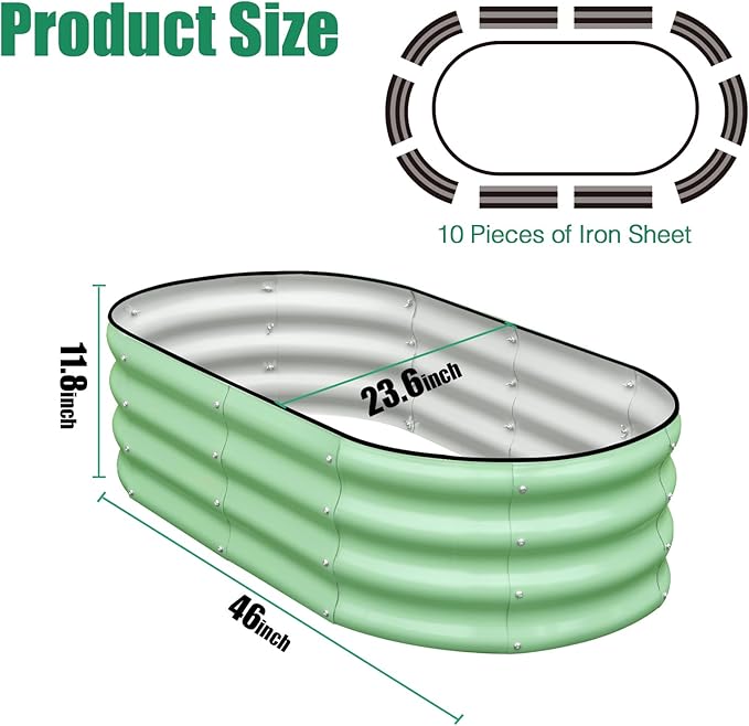 SnugNiture Galvanized Raised Garden Bed Outdoor - Image 3