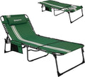 KingCamp Tanning Chair with Face Hole, Lounge Chairs Outdoor Folding Comfy by KingCamp