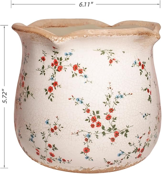 Ceramic Pots for Plants, Vintage Plant Pot - Image 3