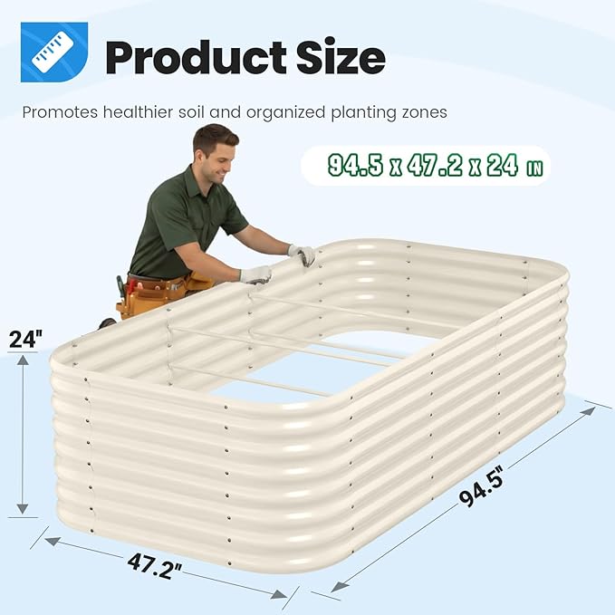 Quictent Galvanized Tall Raised Garden Bed Kit, - Image 6