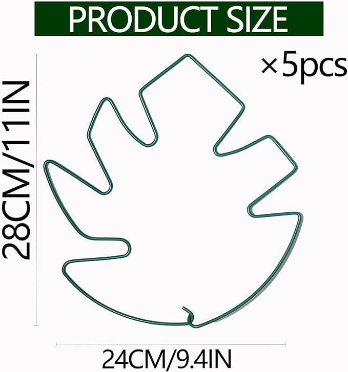5PCS Green Monstera Plant Stem Support - Image 2