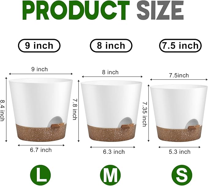 Indoor Outdoor Plant Pots- Self Watering Planters - Image 2