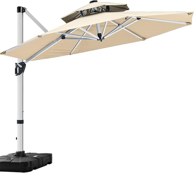 ABCCANOPY Patio Umbrella Cantilever Double Top Outdoor Offset Umbrella - Image 4