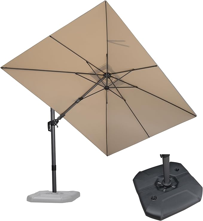 PURPLE LEAF 8.2' X 11.5' Tilting Patio Umbrella by PURPLELEAF