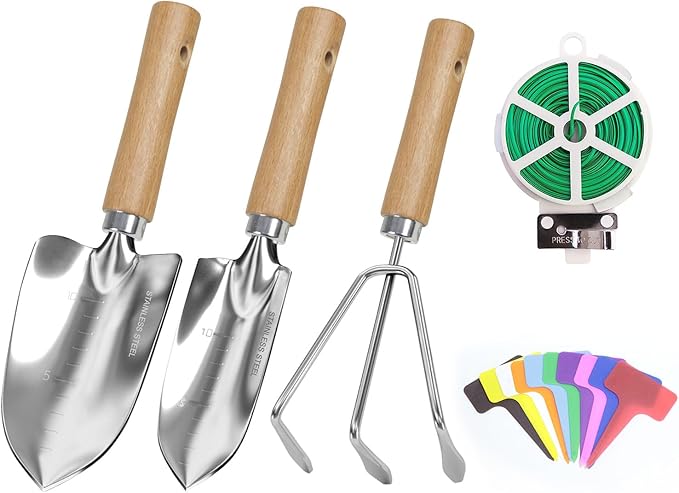 Garden Tool Set, 3 Pieces Gardening Kit - Image 8