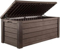 Keter Westwood 150 Gallon Deck Box Organizer, Doubles as 2-Person Bench Seat by Keter
