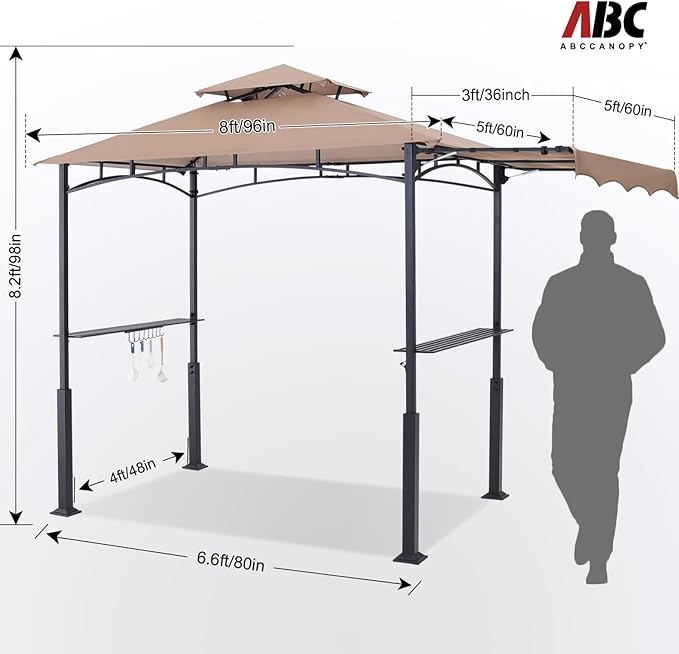 ABCCANOPY Grill Gazebo with Extra Awning - Image 5