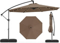 Tangkula 10ft Solar LED Patio Umbrella by TANGKULA