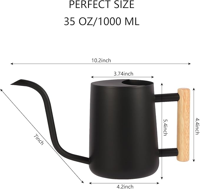 Plant Watering Can, 35oz Metal Watering Can, Stainless Steel Indoor Plants - Image 7