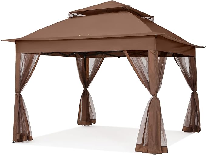 COOSHADE 11x11 Pop Up Gazebo Tent Outdoor Canopy Patio Shelter - Image 2
