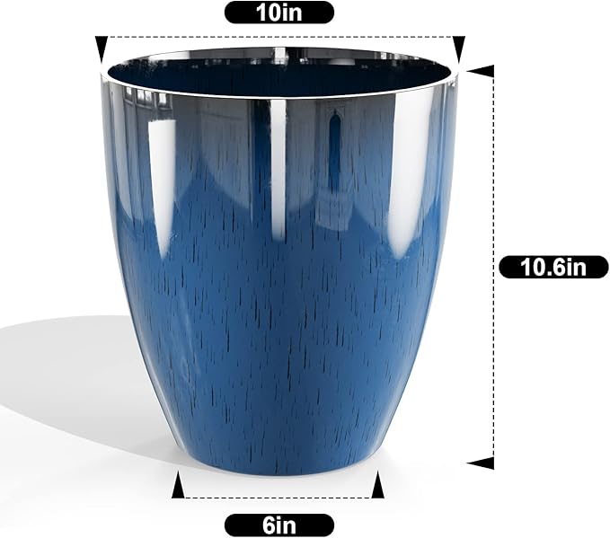 QCQHDU 10 inch Plant Pot with Drainage Hole, 2 Pack Sturdy Pots - Image 6