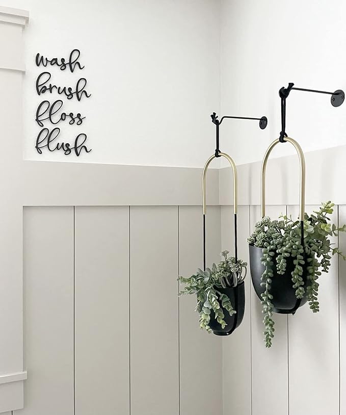 Metal Hanging Planter for Indoor Outdoor Plants Wall and Ceiling Hanging Flower - Image 3