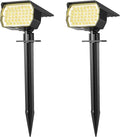 Solar Spot Lights Outdoor Waterproof IP65, 2 Pack Landscape Spotlights by WENATY