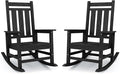 KINGYES Oversized Outdoor Rocking Chair Set of 2, All-Weather Patio Rocking by KINGYES