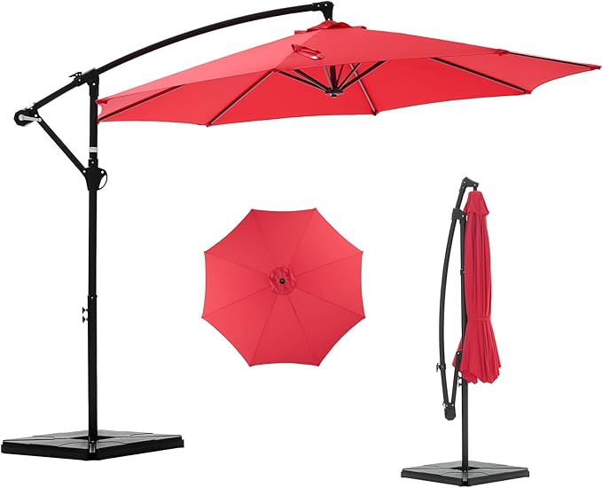 NEWBULIG 10FT Patio Umbrella, Offset Cantilever Outdoor Patio Table Umbrella by NEWBULIG