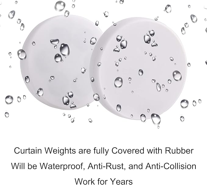 Magnetic Shower Curtain Weights, Rubber Covered Heavy Duty Weights, Prevent - Image 5