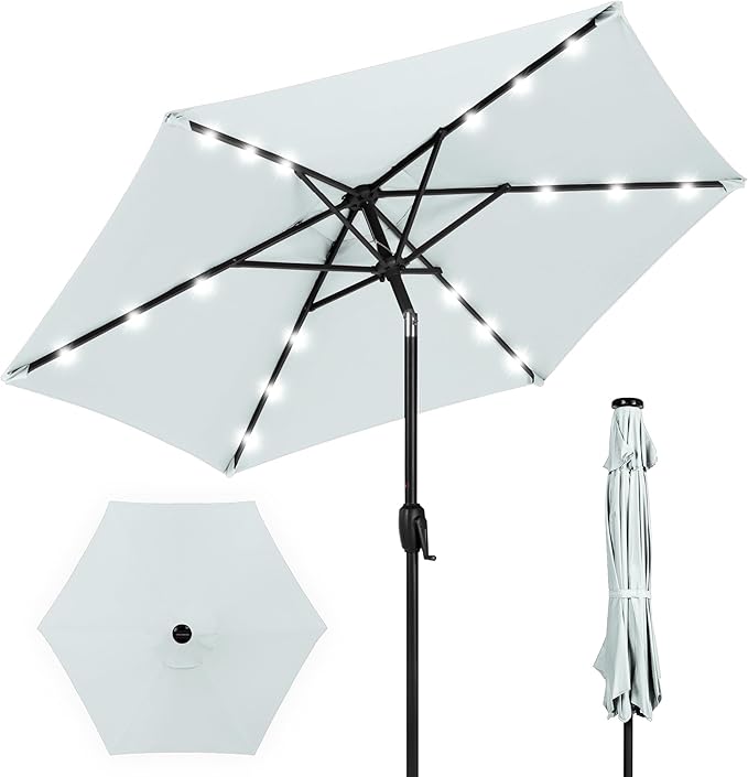 Best Choice Products 7.5ft Outdoor Solar Market Table Patio Umbrella by BestChoiceProducts