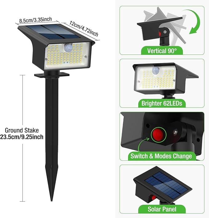 nipify 8 Pack Solar Spot Lights Outdoor - Image 7