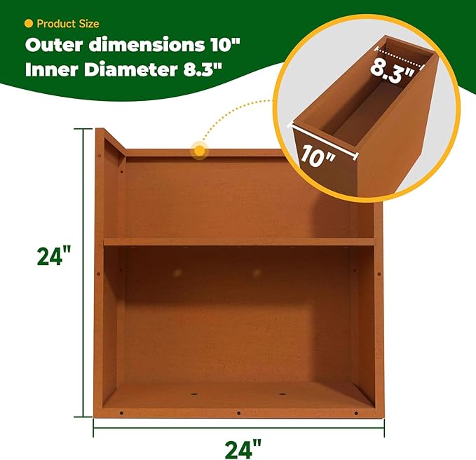 Corten Steel Rectangular Planter - Image 2