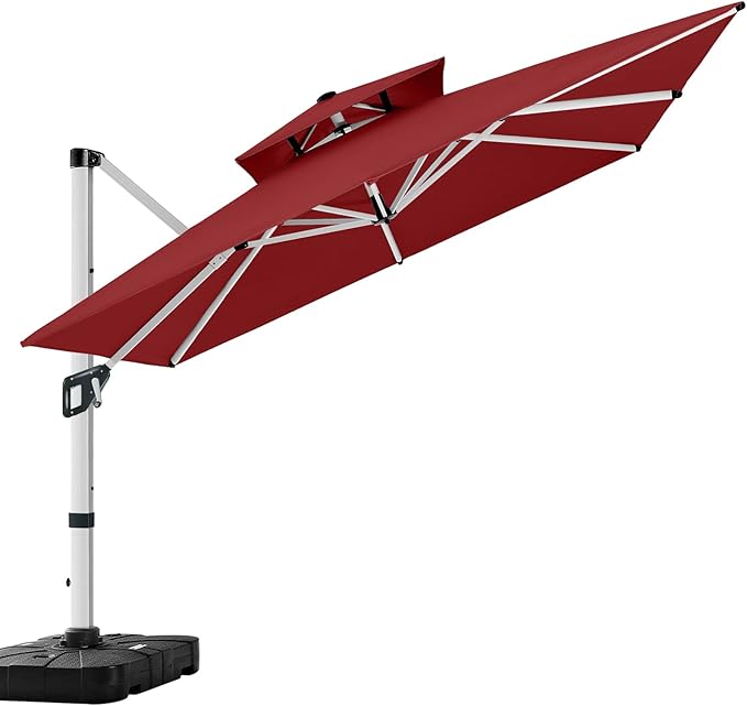 ABCCANOPY Patio Umbrella Cantilever Double Top Outdoor Offset Umbrella - Image 4