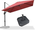 PURPLE LEAF 10 Feet Square Cantilever Umbrella Patio Umbrella by PURPLELEAF