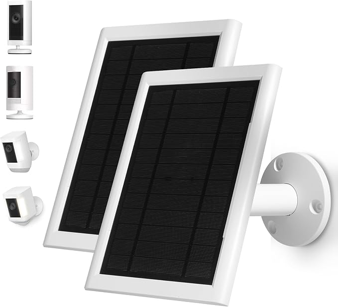 5W Solar Panel Compatible for Ring Camera Spotlight Cam Plus/Pro Stick Up by BTOCRHY
