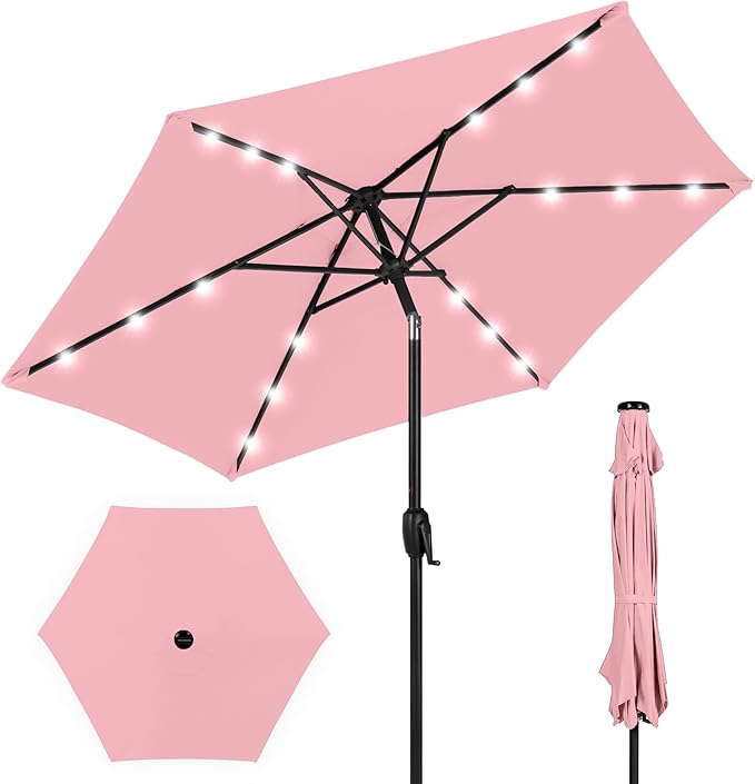 Best Choice Products 7.5ft Outdoor Solar Market Table Patio Umbrella by BestChoiceProducts