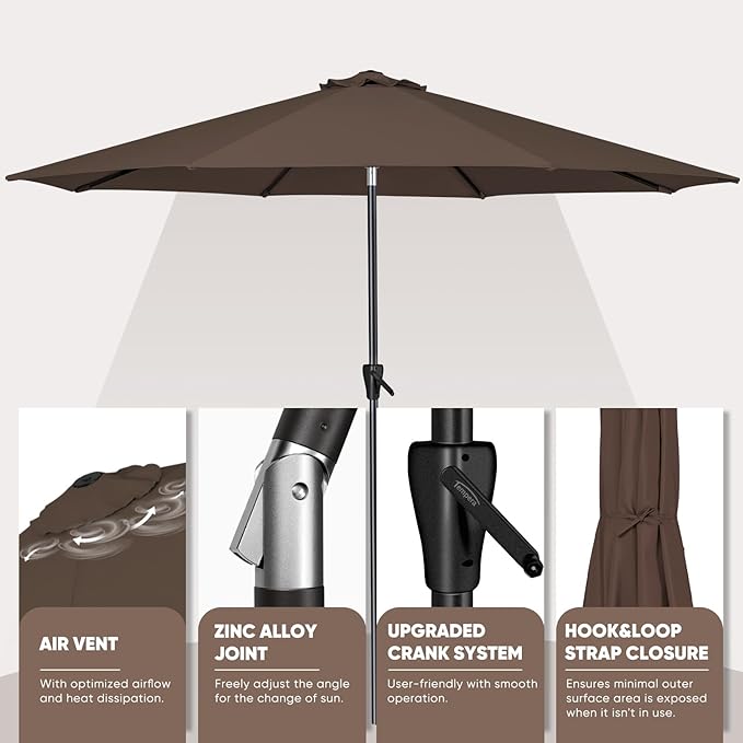 Tempera Patio Market Outdoor Table Umbrella - Image 4