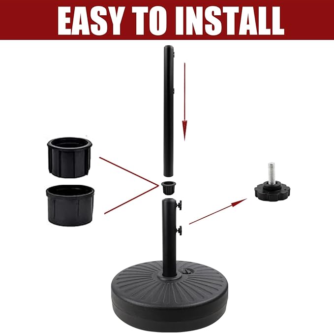 50LBS Round Umbrella Base Water Filled - Image 5
