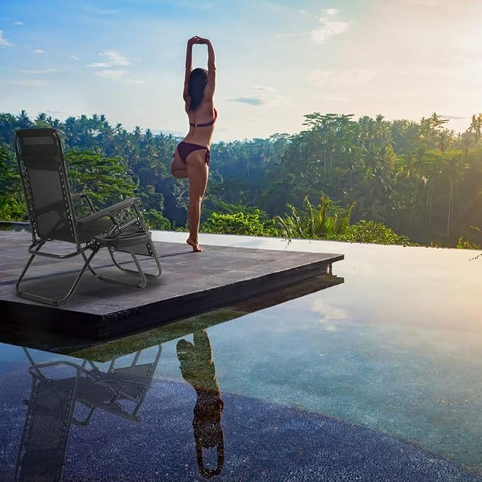FDW Zero Gravity Lawn Lounge Chairs Set of 2 - Image 5