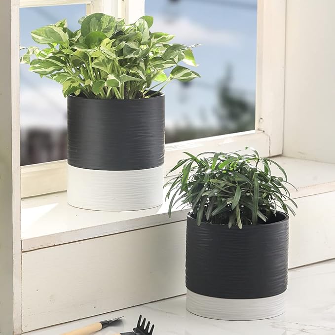 Nihow Ceramic Plant Pot: 6 Inch Planter - Image 5