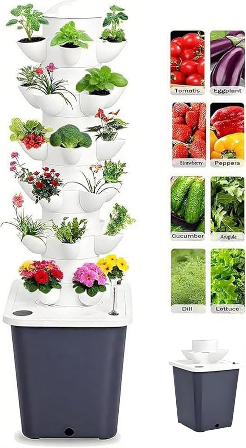 Hydroponics Growing System, 30 pods Hydroponics Tower Growing System Indoor by Unknown