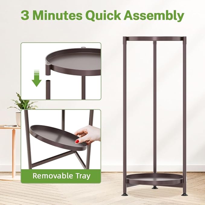 iDavosic.ly 2 Tier Corner Plant Stand Indoor, Tall Vertical Metal Flower Heavy - Image 5