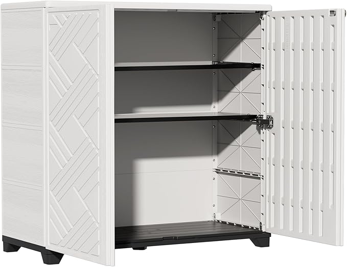 ZZM Indoor/Outdoor Storage Cabinet Waterproof, All Weather Outdoor Storage by ZZM