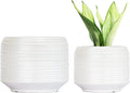 8 Inch + 6 Inch Ceramic Plant Pots Indoor by Bestseler