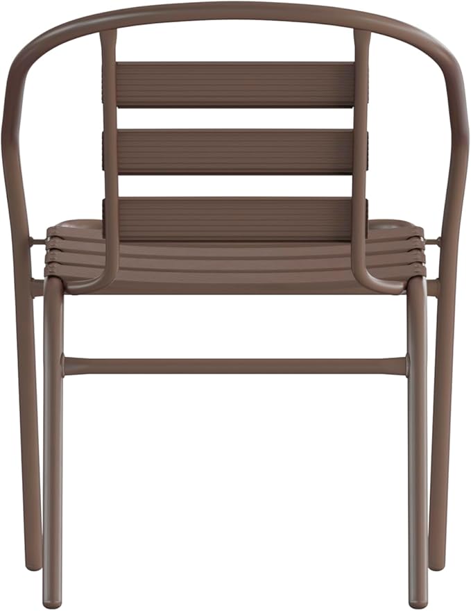 Flash Furniture Lila Bronze Metal Restaurant Stack Chair - Image 8