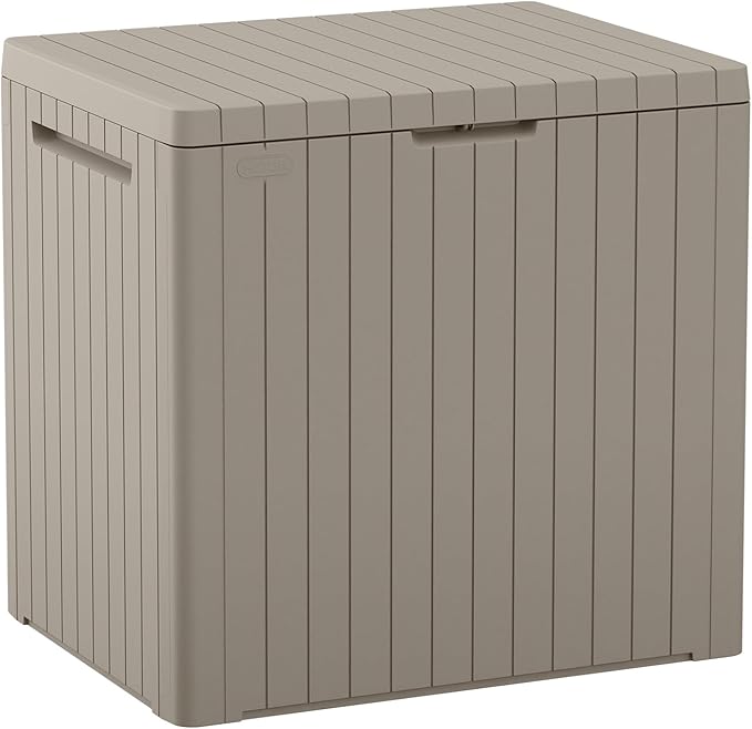 Keter City 30 Gallon Resin Outdoor Storage Box & Patio Side Table by Keter