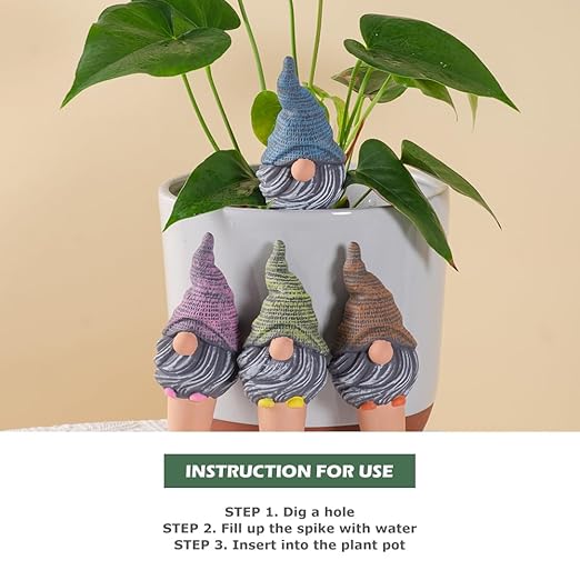 4 Pack Terracotta Watering Spikes, Vacation Self-Watering Planters Devices - Image 3