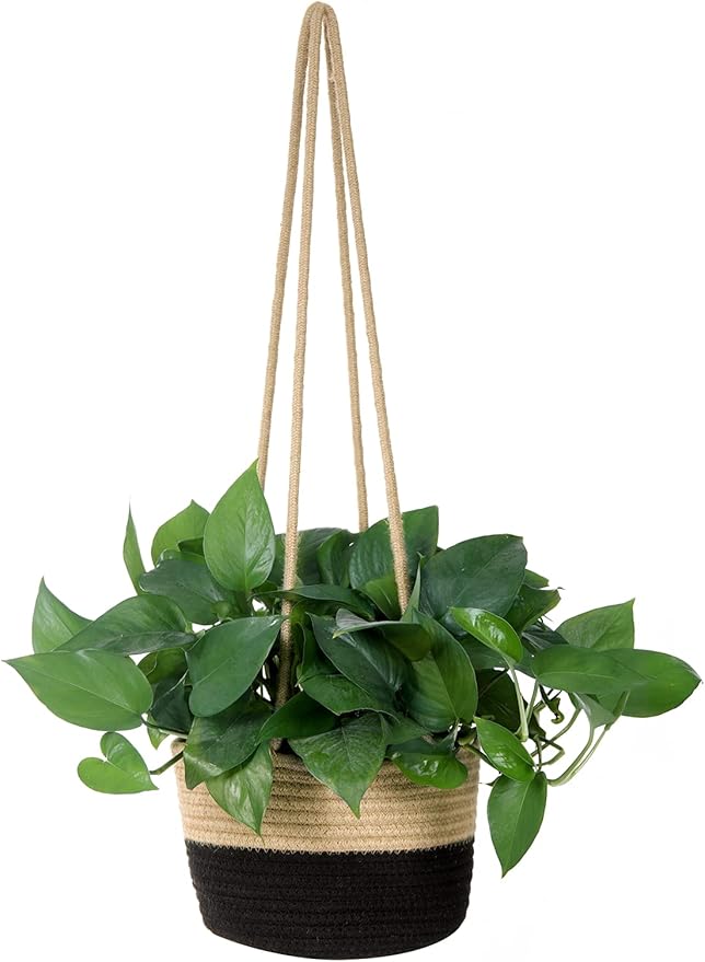 Hanging Planter Basket Jute Rope Woven Plant Hangers Indoor Hanging Plant by RUIZHIXUAN