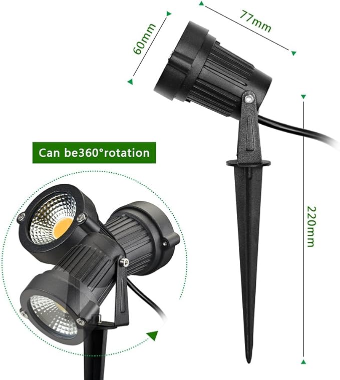 Z Outdoor Landscape LED Lighting 5W Waterproof Graden Lights COB Led Spotlights - Image 2