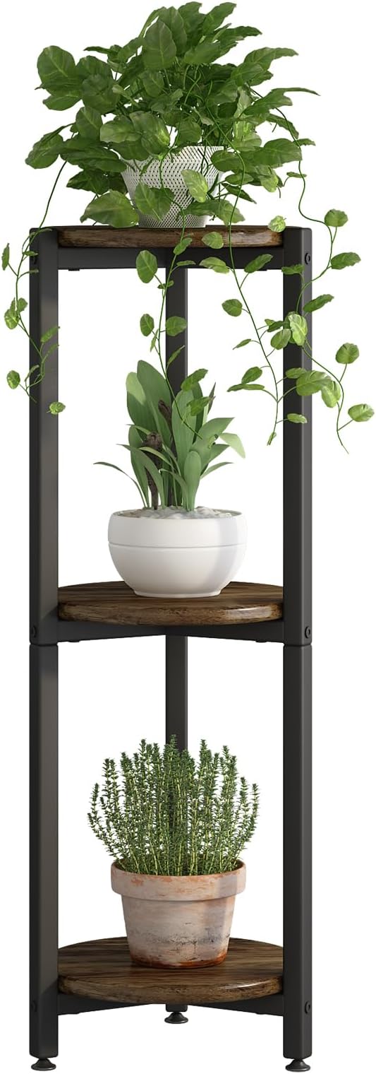 Plant Stand Indoor Corner Tall 3 Tier Metal Modern Flower Storage Plant Shelf by YIZAIJIA